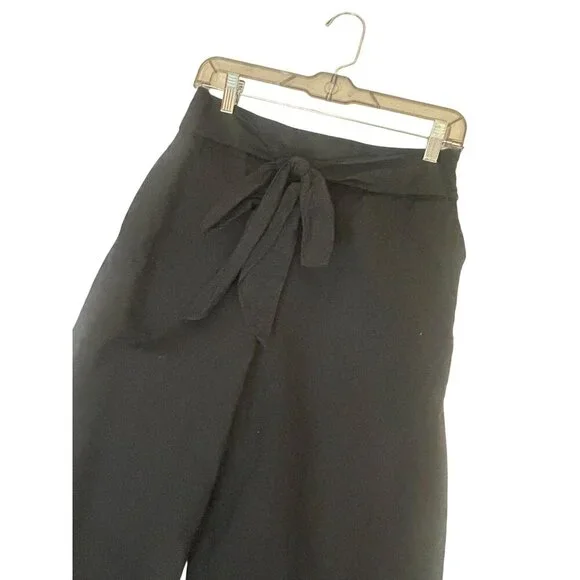 Kate Spade Black Wide Leg Culottes with Bow Size 4 - Picture 5 of 6